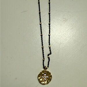 Krista Sheldon Handmade Gold and Black Necklace